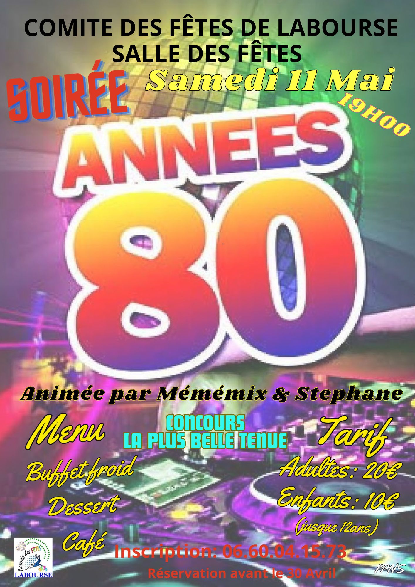 Soirée années 80 - Comité des fêtes - Ville de Labourse